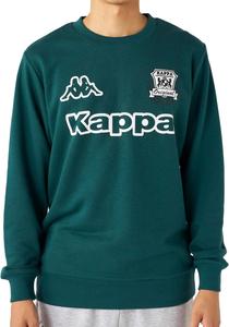 Мужская толстовка Kappa 245361 с логотипом в футбольном стиле, зеленый