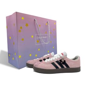 Кроссовки для скейтбординга VL Court 2.0 Unisex низкие розовые/черные Adidas Neo