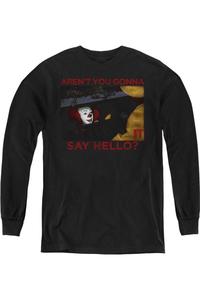 Футболка Hello Youth с длинным рукавом 1990 Gildan, черный