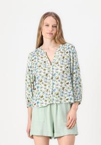 Блуза TOM TAILOR DENIM WITH BUTTONS, White/Green/Blue/Multi-Coloured