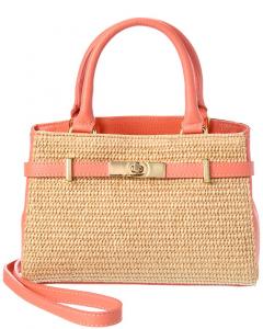 Сумка на плечо Persaman New York Kate из соломы и кожи Persaman New York, оранжевый