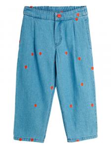 Джинсы с принтом в виде сердца Mini Rodini, синий