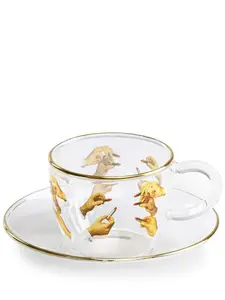 Набор из двух чашек для кофе с принтом Lipsticks Seletti, белый