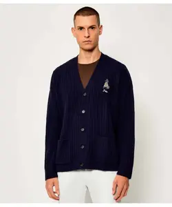 Шерстяной кардиган Relaxed fit Polo Ralph Lauren, синий