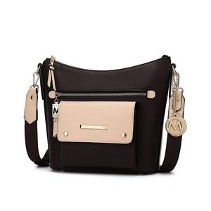 Женская сумка через плечо Mkf Collection Serenity Color Block от Mia K MKF Collection, цвет Coffee Beige