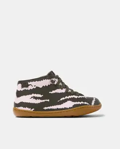 Детские кожаные кроссовки Peu Cami Twins Camper, темно-зеленый