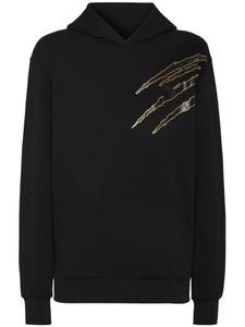 Худи с графичным принтом Plein Sport, черный