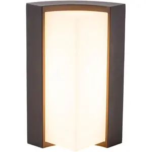 Настенный уличный светильник näve LED Rico с LED-панелью, 1 шт., теплый белый свет, для стены и террасы, цвет антрацит, высота: 14,8 см, LED теплый белый Näve, антрацит