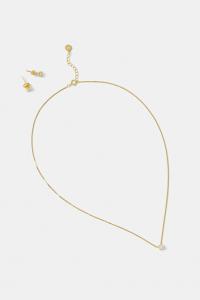 Колье и серьги из серебра 925 пробы, покрытые 18-каратным золотом Answear.Lab, золотой