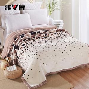 Yalu Плед флисовый двухслойный утепленный 150х200 см, вес 2,5 кг, клетка