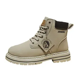 King Jinmai Серые короткие ботинки мартинс мужские, цвет Gray