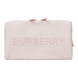 Burberry Большая розовая косметичка из ткани canvas