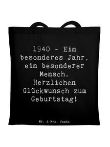 Сумка через плечо с надписью 1940 год рождения черного цвета Mr. & Mrs. Panda
