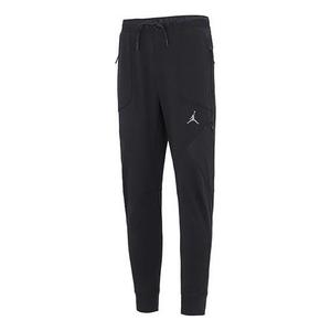 Брюки men's jordan as j df sprt stmt flc pant casual breathable sports knit long pants/trousers black Nike, черный