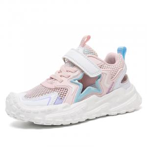 Детские кроссовки Vivobook с нескользящей подошвой и дышащим верхом для активного отдыха BOBDOG, розовый