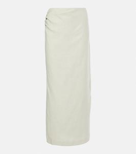 Асимметричная льняная юбка макси Iris SIR, Light Sage