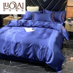 LUOLAI HOME Комплект постельного белья 4 предмета, 220x240 см, цвет Noble Blue