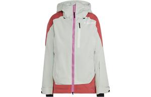 Лыжная куртка женская зеленая Adidas