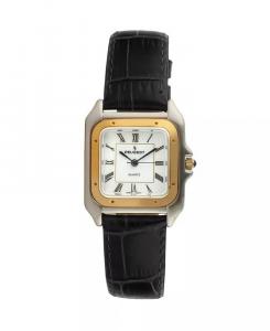 Женские часы, квадратный танк, 36 мм, черный кожаный ремешок Peugeot, зеленый