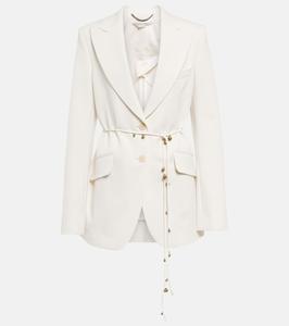 Креповый блейзер Stella McCartney, кремовый