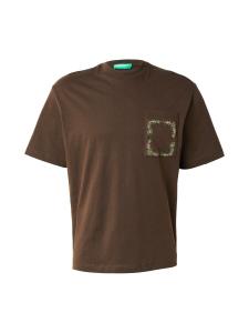 Рубашка UNITED COLORS OF BENETTON, темно-коричневый