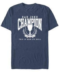 Мужская футболка с коротким рукавом "Папина шутка Чемпион" Fifth Sun, Navy heather