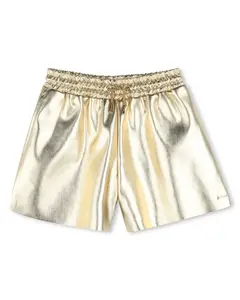 Детские шорты золотого цвета с эластичной талией BOSS Kidswear