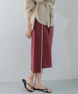 Юбка с цветной окантовкой Kbf, цвет Wine×Lvd