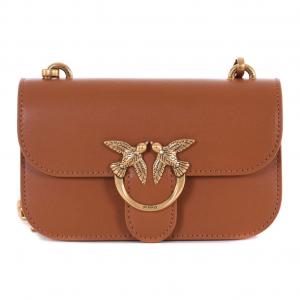 Коричневая женская сумка через плечо из телячьей кожи PINKO, Set (Bag+Dust Bag)