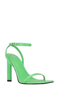 Марк Фишер Артур Сандалии Женские Зеленые Кожаные С квадратным носком На щиколотке Marc Fisher