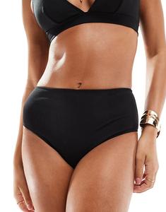 & Other Stories Плавки бикини с высокой талией в рубчик, черные