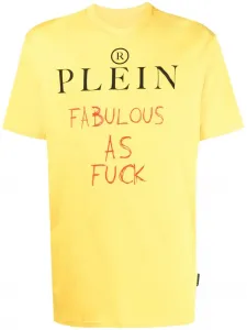 Футболка с надписью Philipp Plein, желтый