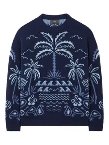 Свитер Glimpse of Eden вязки интарсия Alanui, синий