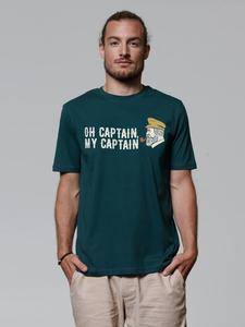 Футболка wat? Apparel T-Shirt Oh captain my captain, темно-зеленый