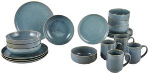 Набор посуды Blue Marbella из 20 предметов на 4 персоны Novel, синий