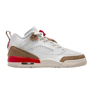 Кроссовки Air Jordan Spizike Low GS, White Desert Camo Fire Red