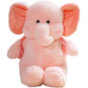 Мягкая игрушка слон в рюкзаке, высота 45см/60см/75см, длина 45см Mise, Backpack Elephant-Pink[Shopping Bag Not Included]