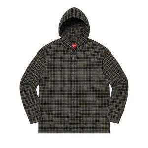 Рубашка Supreme Mini Plaid Hooded Shirt, Black