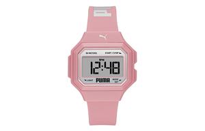 Часы на запястье Кварцевый механизм Ремешок из полиуретана Розовый циферблат Женские часы P1057 PUMA