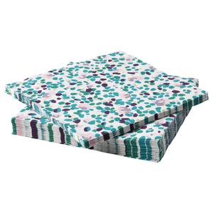 Салфетка бумажная, узорчатая/разноцветная, 33х33 см Tacksamhet IKEA