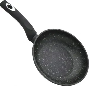 Гранитная сковорода, 24 см, 1,6 л, легко моется, антипригарное покрытие, совместима с индукционными и газовыми плитами EDANTI