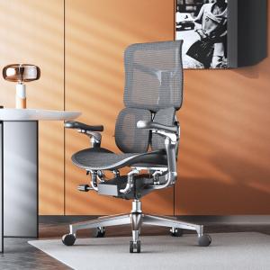 SIHOO S300 эргономичное кресло, компьютерное, офисное, игровое, для руководителя. Цвет: Qixi Yao Black. Алюминиевые ножки, поворотное, регулируемые подлокотники, без сборки.