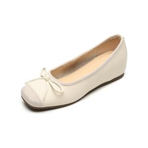 Повседневные однобортные туфли женские QITUMAUL, Apricot[Hidden Wedge 3Cm]