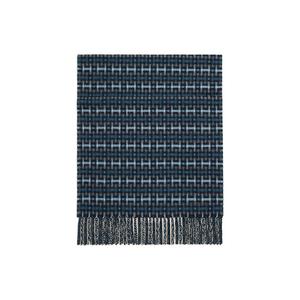 HERMES Кашемировый вязаный шарф мраморно-голубой мужской, Marble Blue