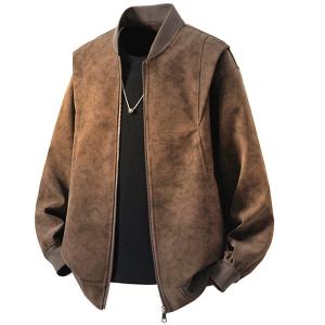 Куртка Unisex Baseball Collar Moderate Instructor X1617, coffee jacket