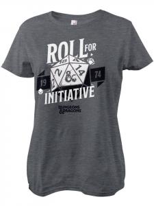 Футболка "D&D Roll f. Init." серого цвета Dungeons And Dragons