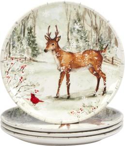 Certified International Winter's Walk обеденные тарелки 28,5 см, набор 4 шт, мультиколор