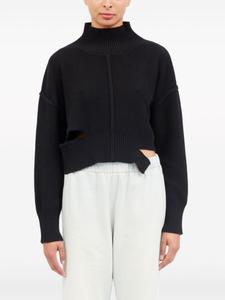 MM6 Maison Margiela джемпер с высоким воротником и вырезами, черный