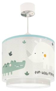 Детский потолочный светильник Dalber Nashorn & Kroko, серый - пластик - 24 x 22 x 24 см