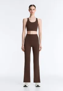 Леггинсы с высокой посадкой comfortlux с расклешенной юбкой Oysho, Mottled Dark Brown